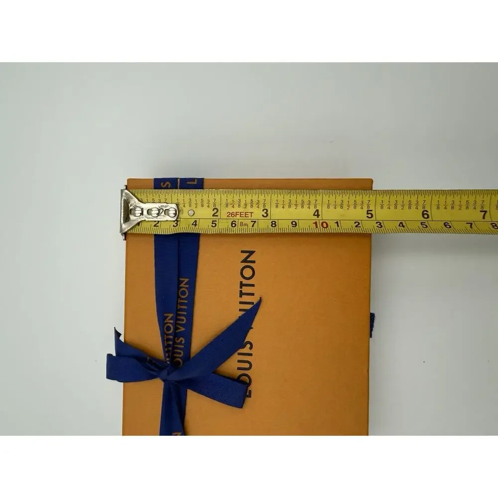 Authentic Louis Vuitton Small Orange Slide Box Ribbon Envelope 5” x 5.75”